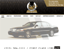 Tablet Screenshot of firstclasscarlimo.com